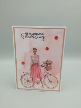 "Alles Liebe zum Geburtstag" - Elegante Grußkarte mit Stil und Charme