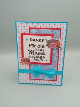 Liebevolle Mama-Dankeskarte "Beste Mama der Welt"