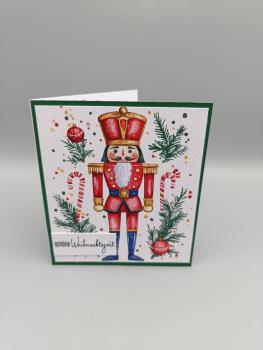 Handgemachte Grußkarte — Nussknacker