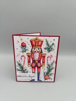 Handgemachte Grußkarte — Nussknacker