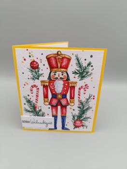 Handgemachte Grußkarte — Nussknacker