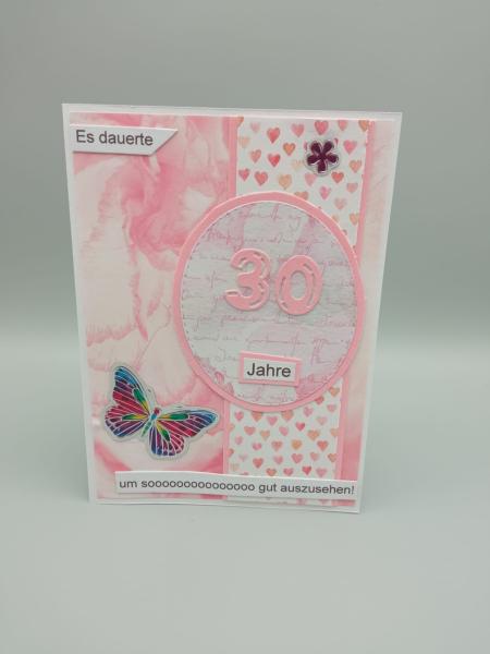 Einzigartige Geburtstagskarte zum 30. – "Es dauerte 30 Jahre, um SOOOO gut auszusehen!"