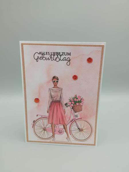 "Alles Liebe zum Geburtstag" - Elegante Grußkarte mit Stil und Charme