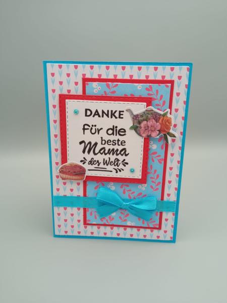 Liebevolle Mama-Dankeskarte "Beste Mama der Welt"